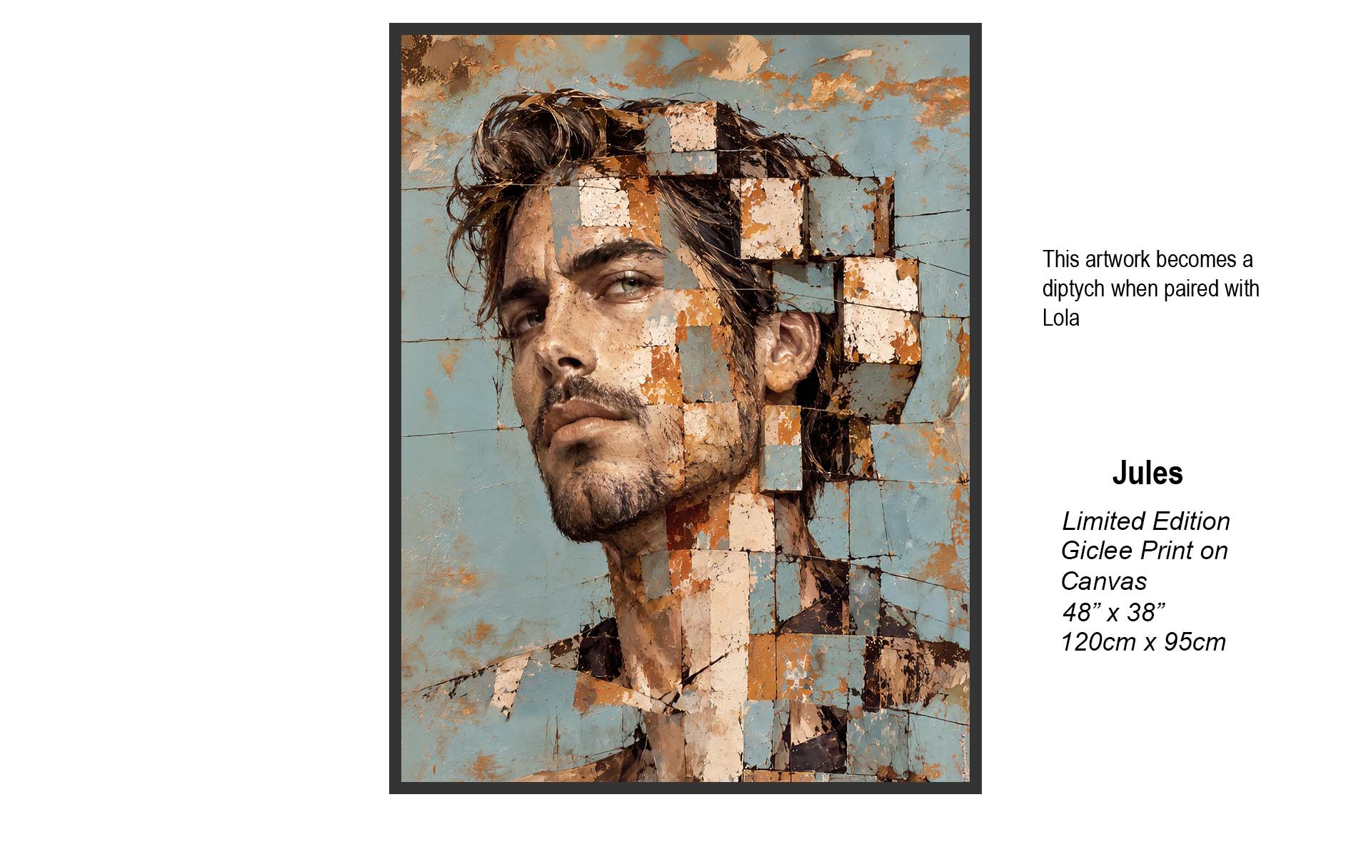 Jules | Contemporary Mixed Media Portrait Art | Studio B Originals