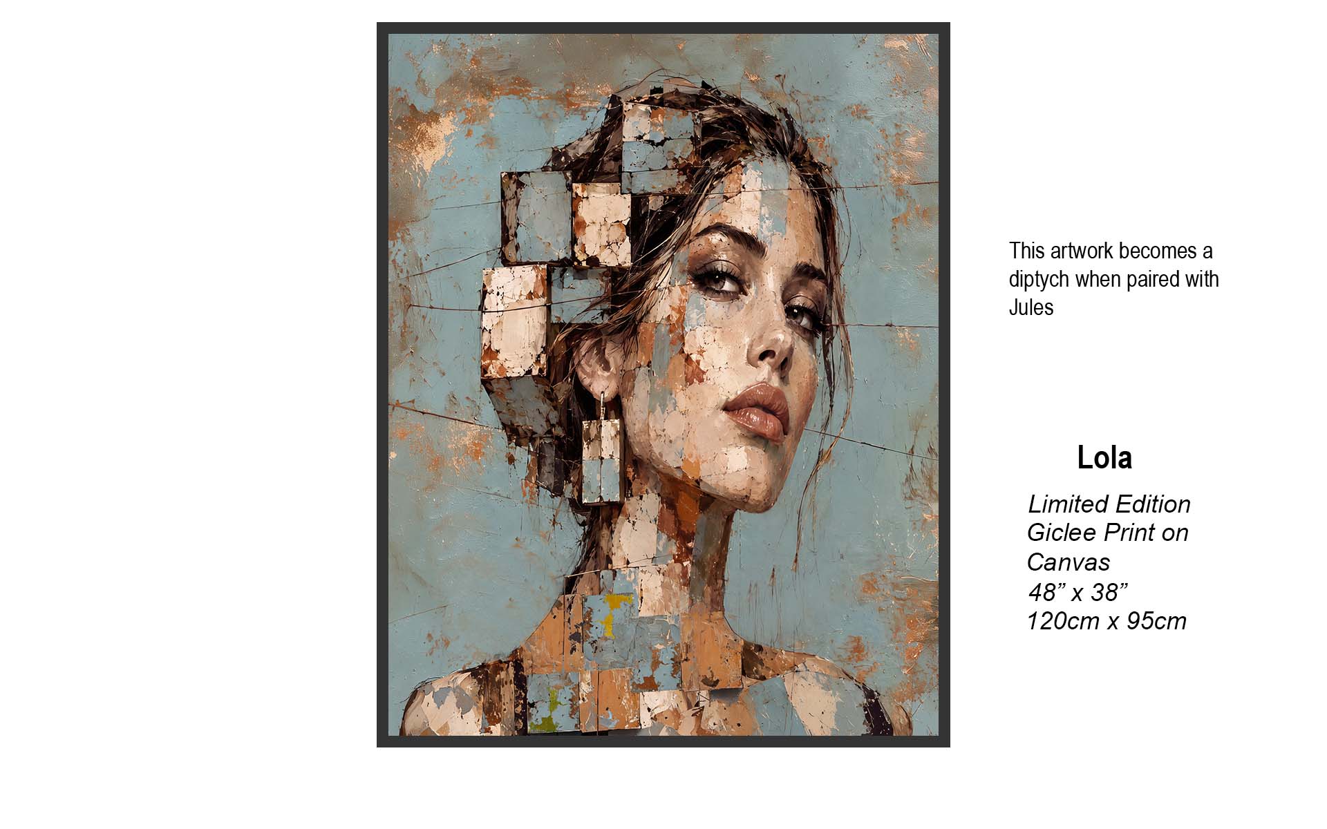 Lola | Contemporary Mixed Media Portrait Art | Studio B Originals
