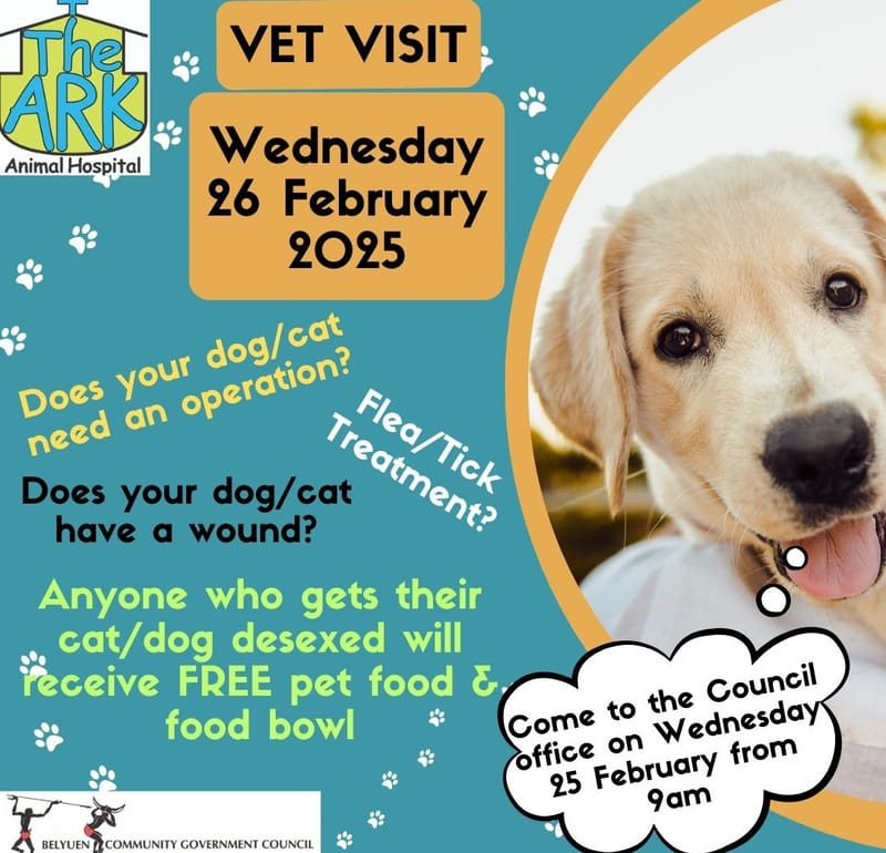 Vet Visit - Wednesday 26 Feb 9:00 am