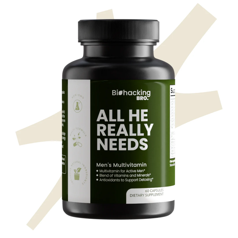 Biohacking bro. ALL HE REALLY NEEDS MEN MULTIPLE VITAMINS 60 CAPSULES
