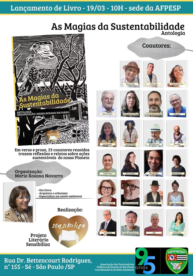 Lançamento do livro "As magias da Sustentabilidade". Sérgio Ishikawa é um dos autores!