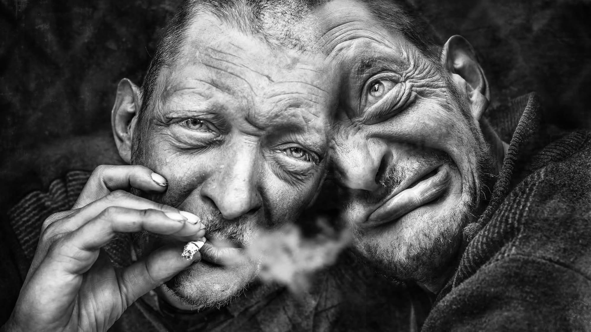 Portrait homme visage marqué - série Les Gueules - Christophe Martinez