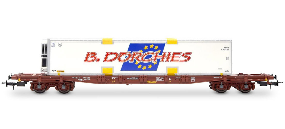 Wagon Jouef HJ6259 Porte-conteneurs S70 T.T.S. SNCF Ep V - HO 1/87 - Neuf