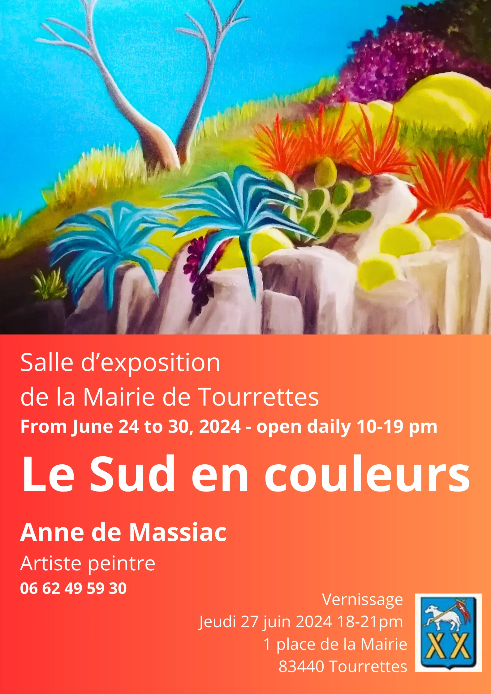 ANNE DE MASSIAC EXPOSE DU 24 AU 30 JUIN