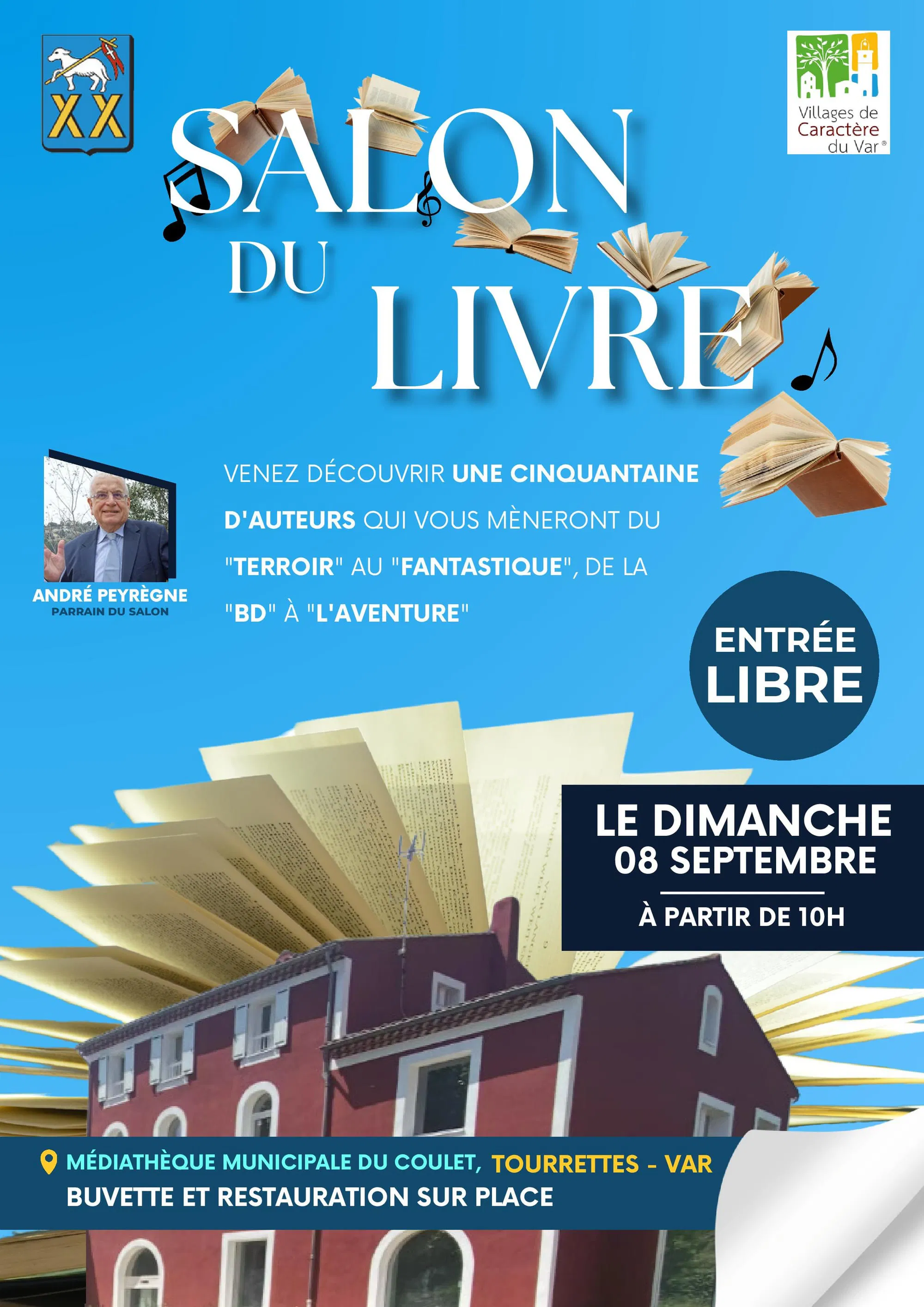 SALON DU LIVRE TOURRETTES REPORTÉ POUR CAUSE MÉTÉO