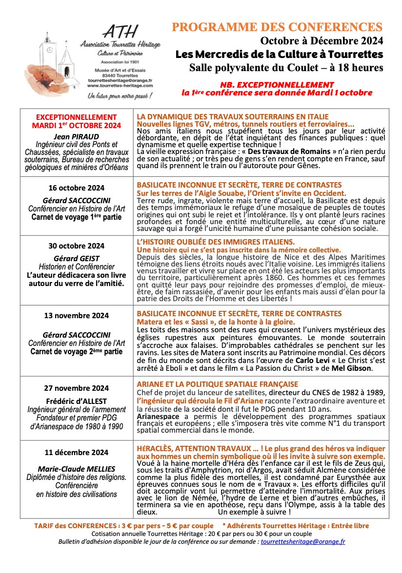 PROGRAMME CONFÉRENCES