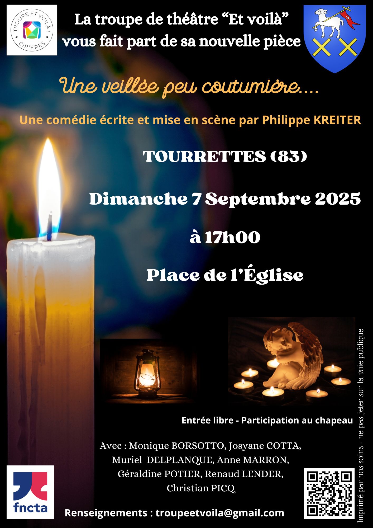 THÉÂTRE PLACE DE L'ÉGLISE 7 SEPTEMBRE 17H00