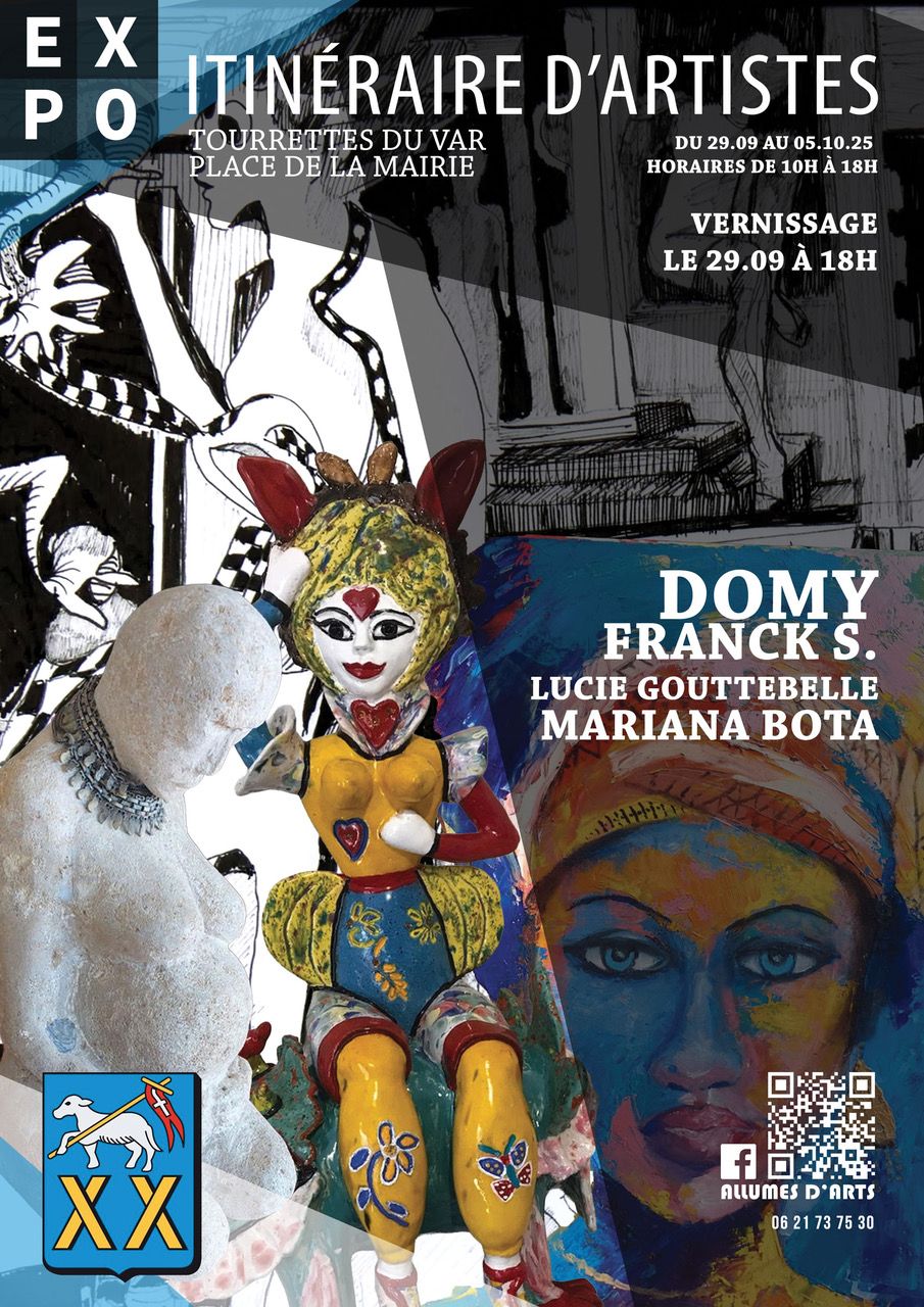 DOMY, FRANCK S., LUCIE GOUTTEBELLE, MARIANA BOTA EXPOSENT DU 29/9 AU 5/10