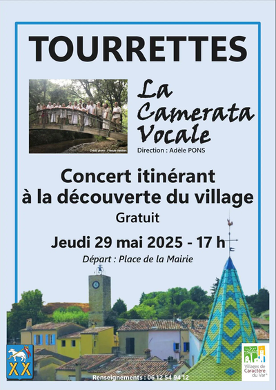 LA CAMERATA VOCALE POUR UN CONCERT ITINÉRANT À LA DÉCOUVERTE DU VILLAGE JEUDI DE L'ASCENSION 29 MAI 17H00
