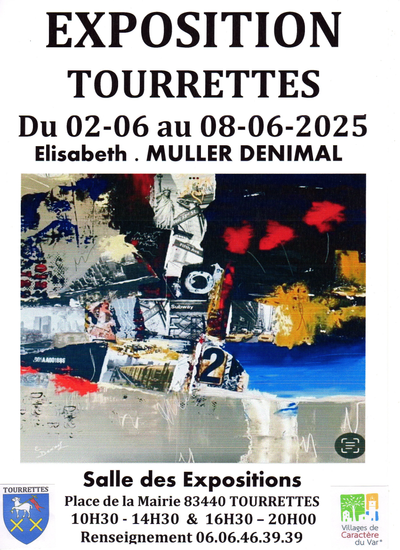EXPOSITION ÉLISABETH MULLER DENIMAL 2 AU 8 JUIN