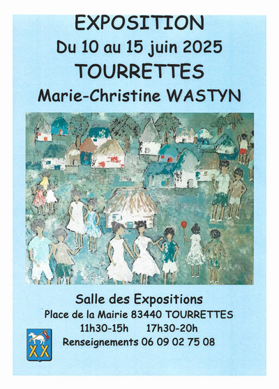 MARIE-CHRISTINE WASTYN EXPOSE DU 10 AU 15 JUIN