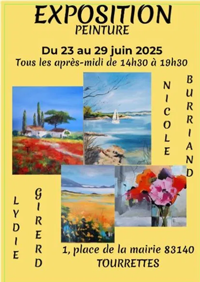 NICOLE BURRIAND ET LYDIE GIRERD EXPOSENT DU 23 AU 29 JUIN
