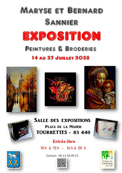 MARYSE ET BERNARD SANNIER EXPOSENT DU 14 AU 27 JUILLET