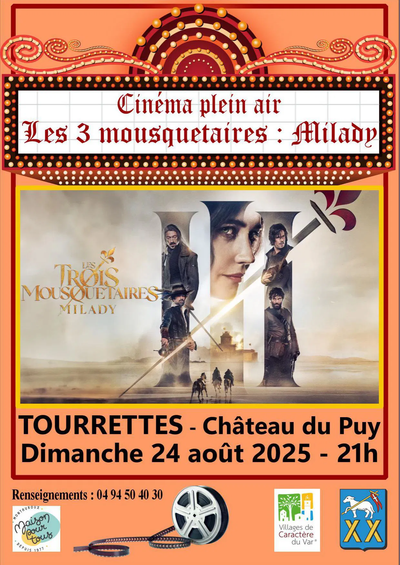 CINÉMA PLEIN AIR DIMANCHE 24 AOÛT 21H00