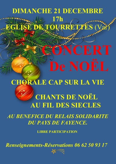 CONCERT DE NOËL  DIMANCHE 21 DÉCEMBRE