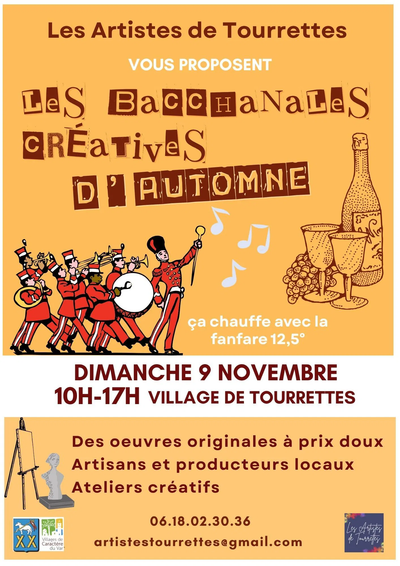 LES BACCHANALES CRÉATIVES D'AUTOMNE 9 NOVEMBRE