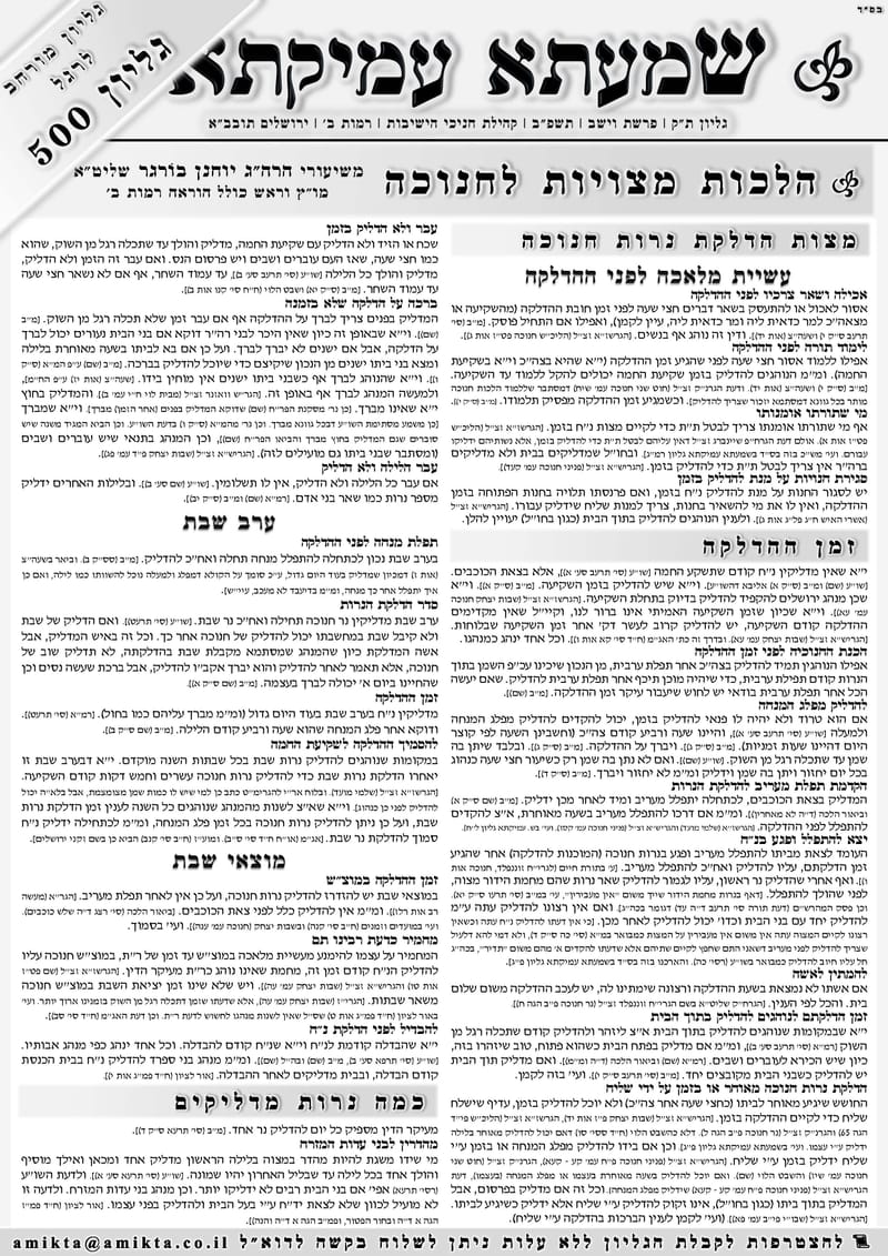 הלכות מצויות לחנוכה