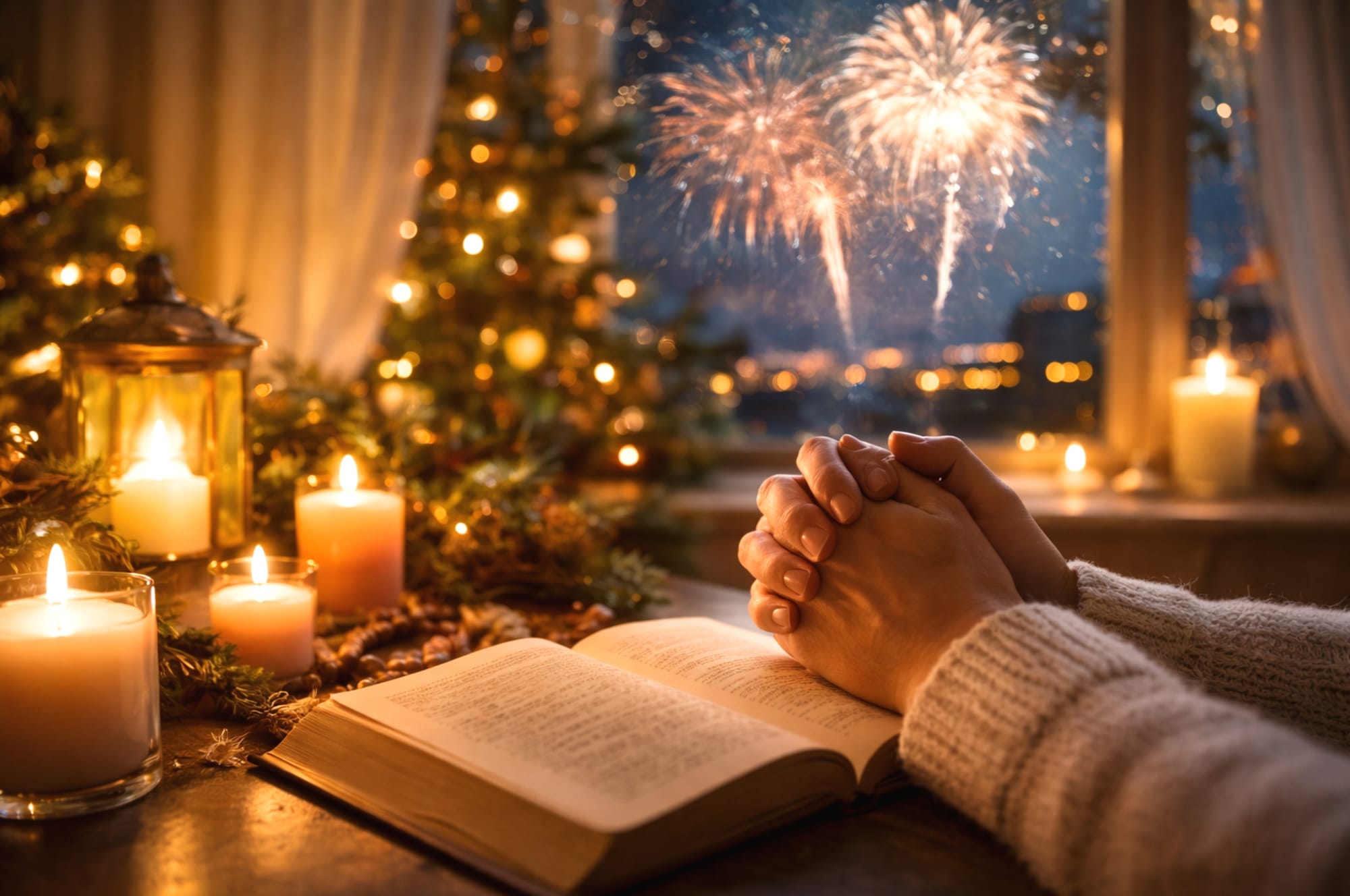 صلاة تحتَ نور السنة الجديدة