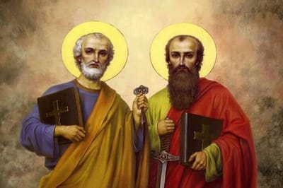 Pillars of the Church: Peter the Rock and Paul the Flame