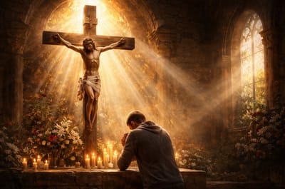 لَحْظَة أَمامَ الصَّليب