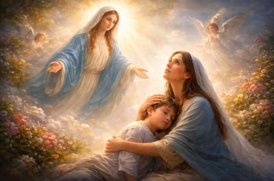 وَرَآها الرَّبُّ فَتَحَنَّنَ عَلَيها، وَقَالَ لَهَا: «لَا تَبْكِي!»