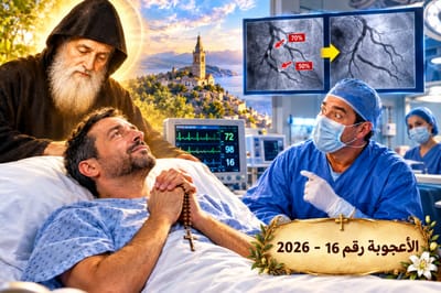 أعجوبة جديدة !!! المسبحة تحت كتفه... ومار شربل أمامه - - فكانت المفاجأة !