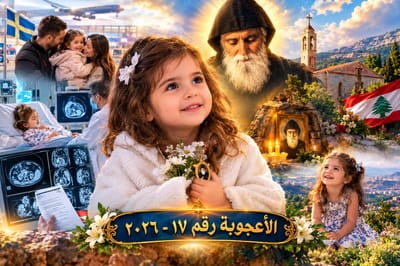 أعجوبة جديدة !! من مستشفيات السويد إلى دير مار شربل : قصَّة الطفلة ميكائيلا الَّتي حَيَّّرَت الأطبّاء !