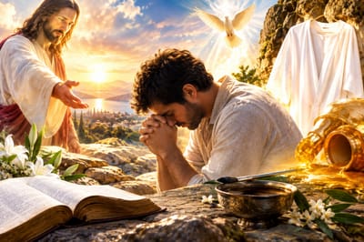 «فَإِنِّي أَنْصَحُكَ أَنْ تَبْتَاعَ مِنِّي ذَهَبًا مُصَفًّى فِي النَّارِ لِتَغْتَنِيَ، وَأَثْوَابًا بَيْضَاءَ لِتَلْبَسَ، فَلَا يَظْهَرَ عَارُ عُرْيِكَ، وَكُحْلًا تَدْهَنُ بِهِ عَيْنَيْكَ لِتُبْصِرَ»