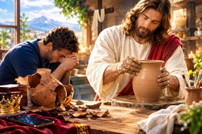 «رَبِّي، أَنَا آنِيَتُكَ الْخَزَفِيَّةُ الْمَعْطُوبَةُ...»