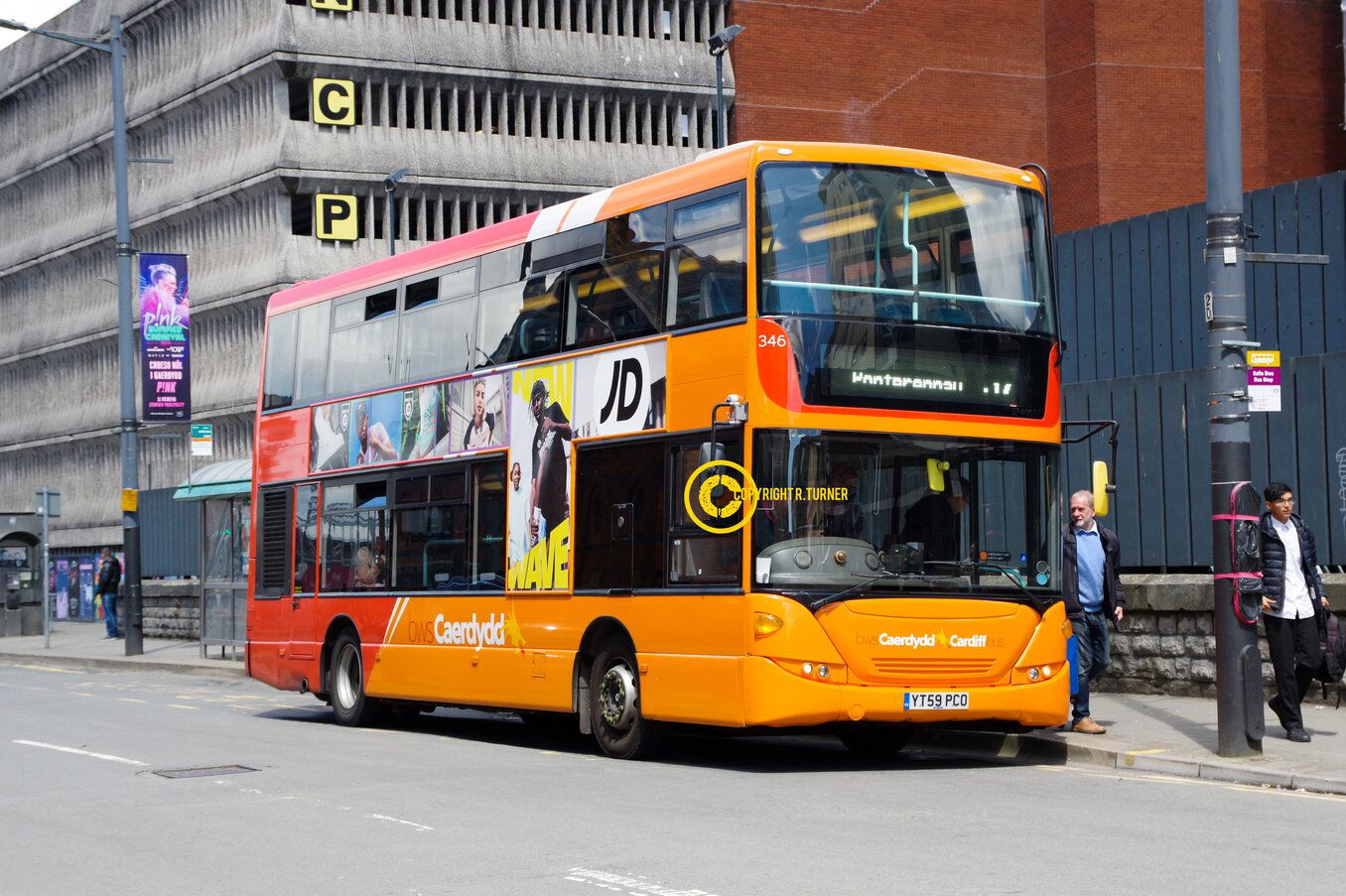 Cardiff Bus 346 YT59 PCO.