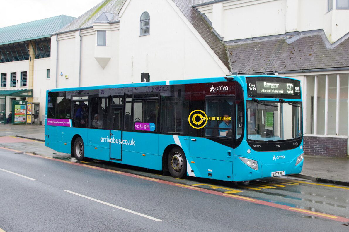 Arriva Buses Wales 3186 BV72 KLP.