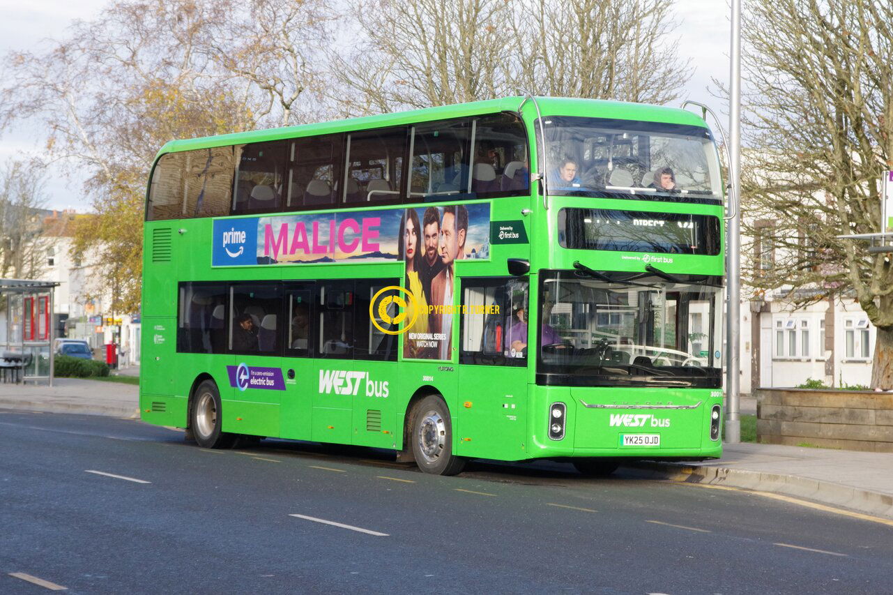 First West of England 30014 YK25 OJD.