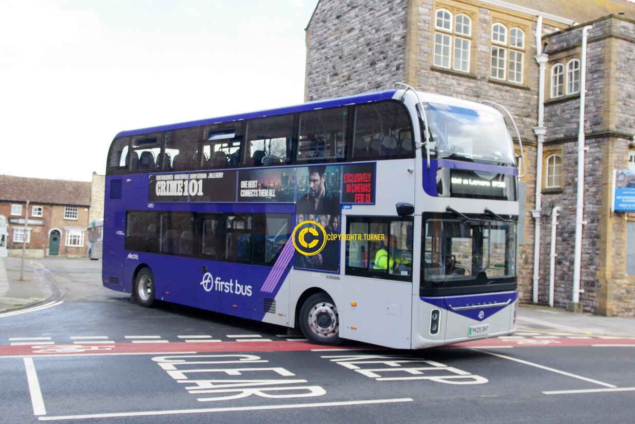 First Buses of Somerset 30008 YK25 OHT.