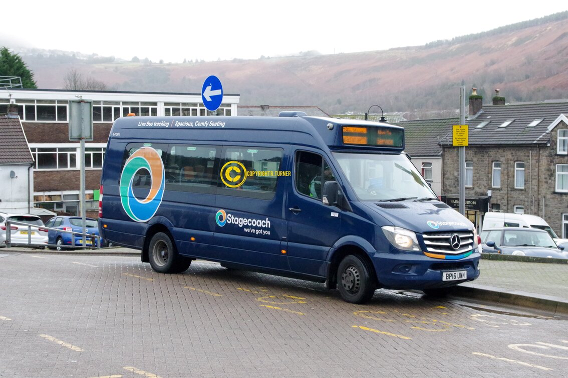 Stagecoach South Wales 44001 BP16 UWN.