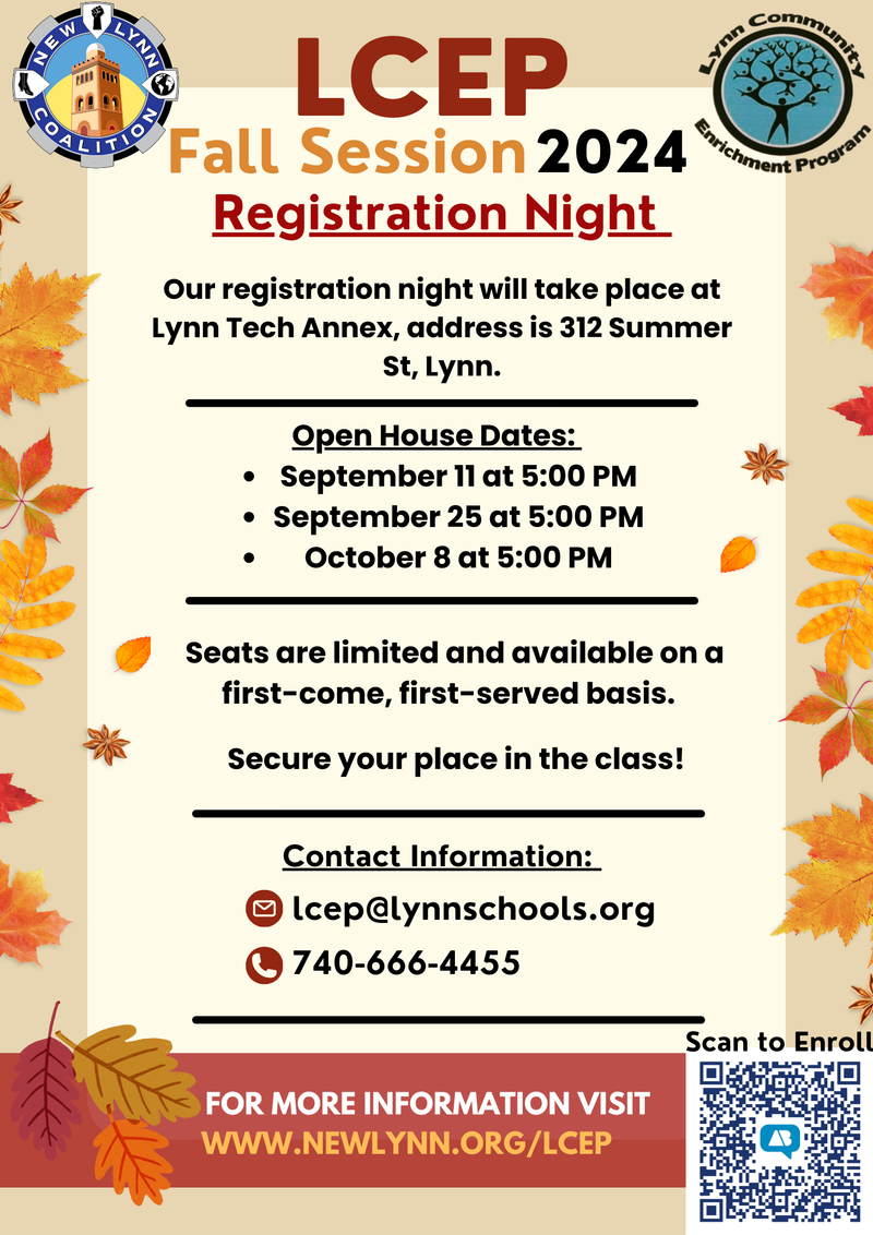 LCEP Fall Session Registration Night