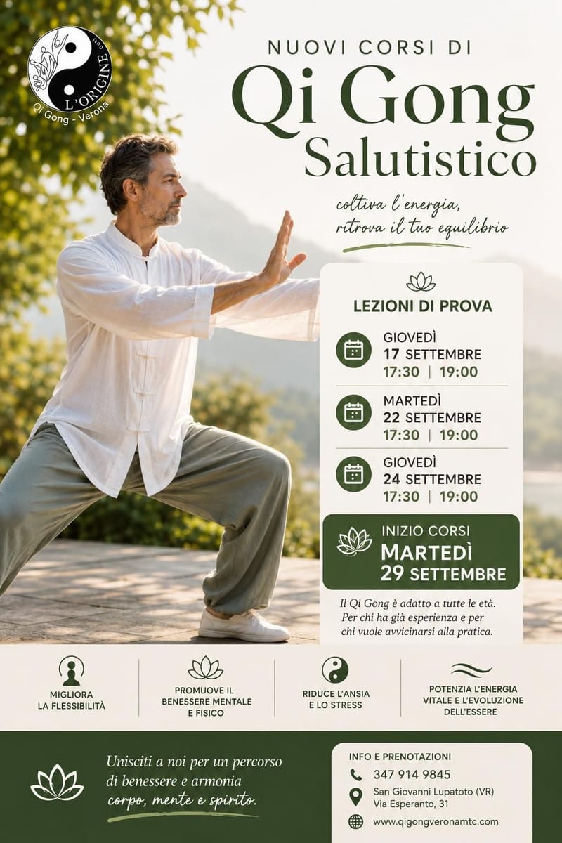 QI GONG SALUTISTICO LEZIONE DI PROVA GRATUITA