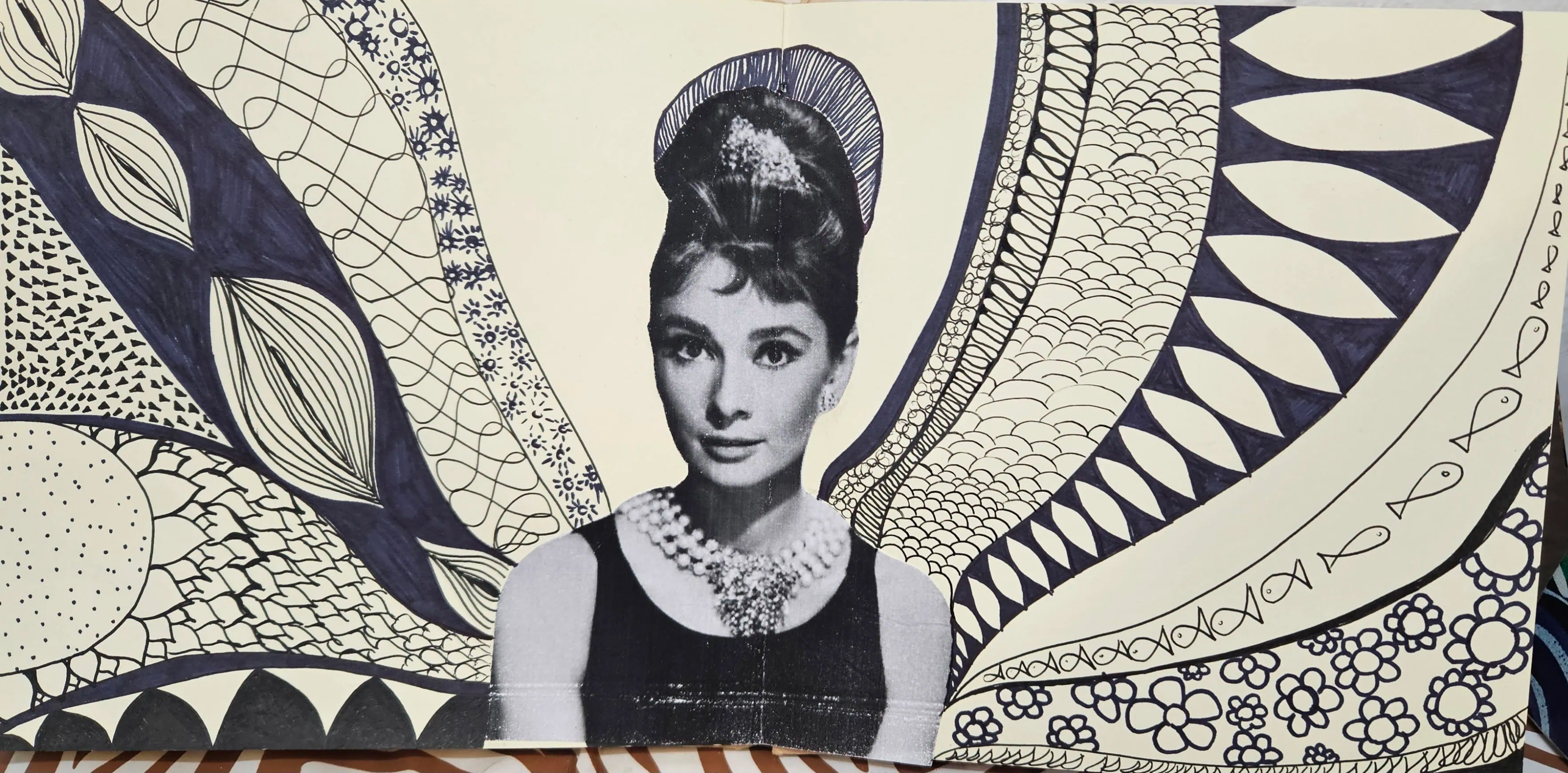 עבודת דודלינג שרבוט - שחור לבן