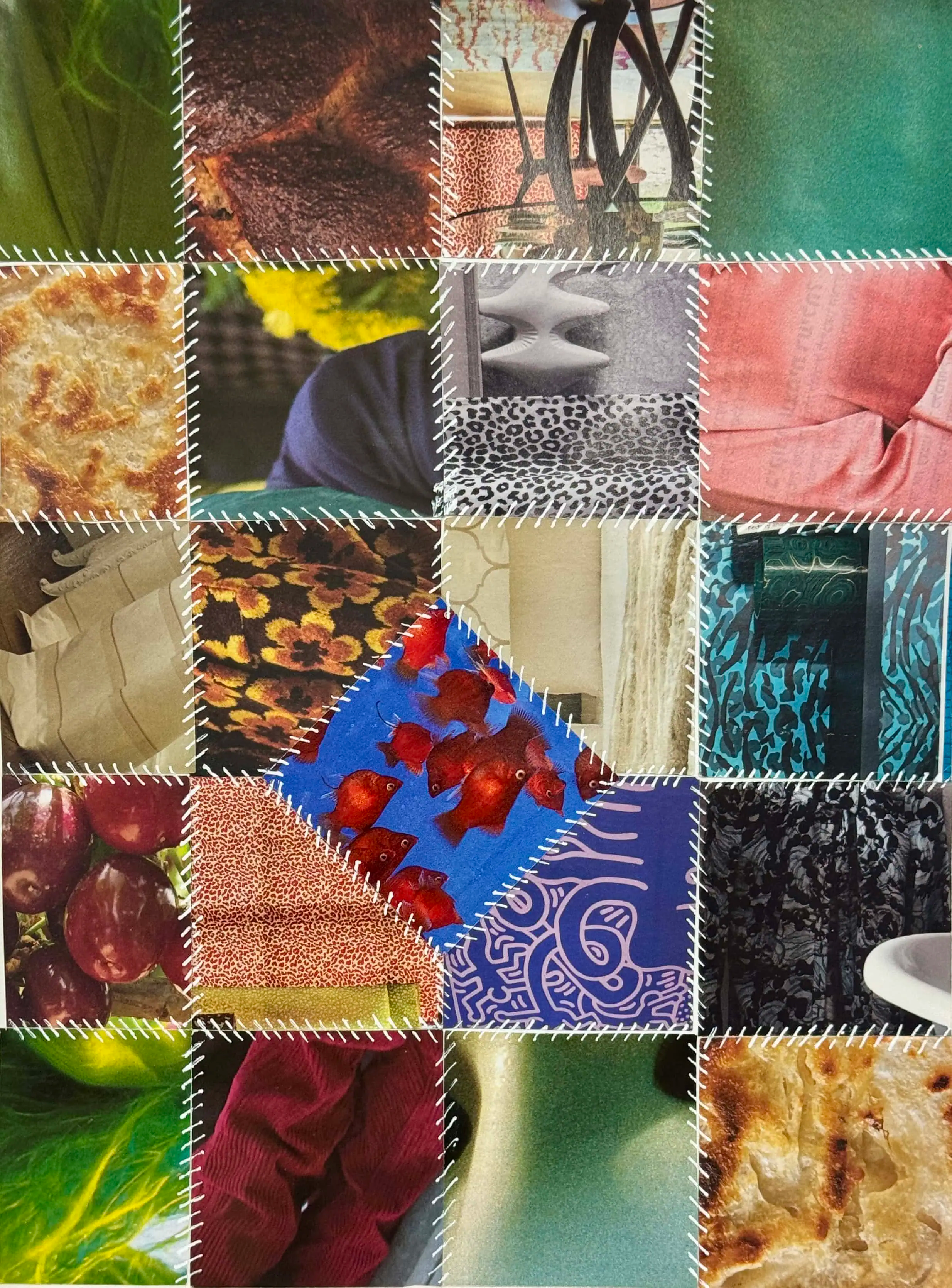 עבודה שמיכת טלאים ריבועים