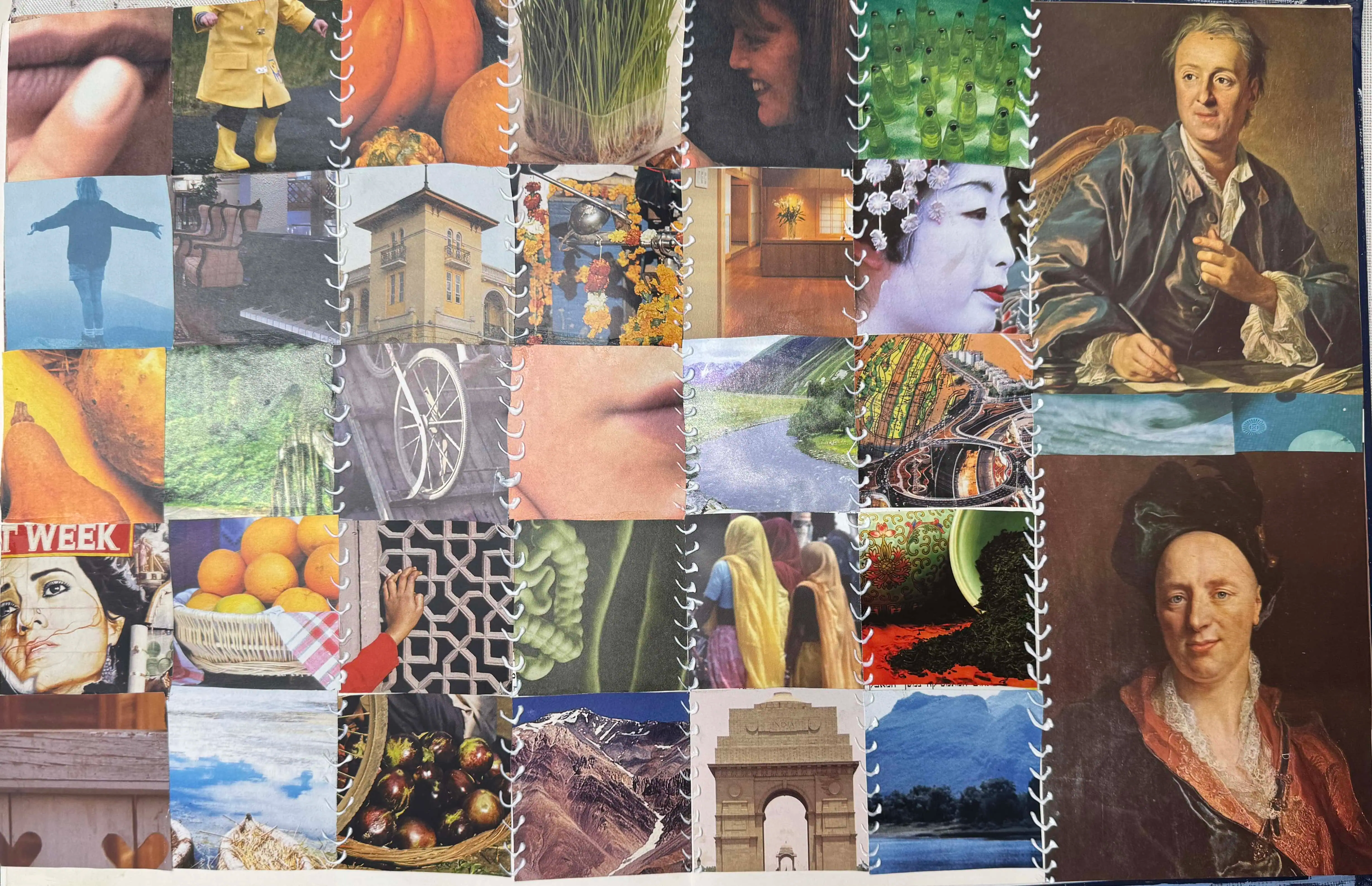 שמיכת טלאים מריבועי נייר