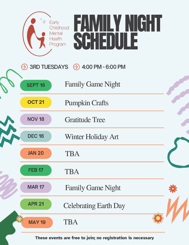 ECMHP Family Nights- Every 3rd Tuesday