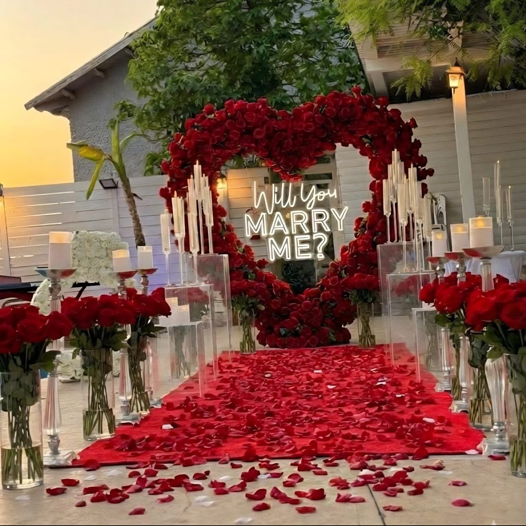 הצעת נישואין בסגנון לב אדום