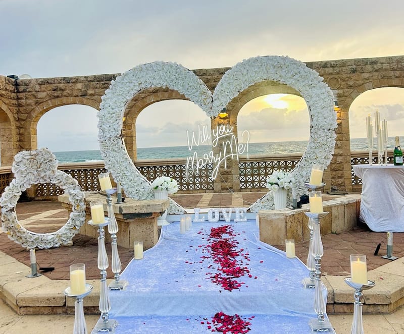 הצעת נישואין בחוף הים