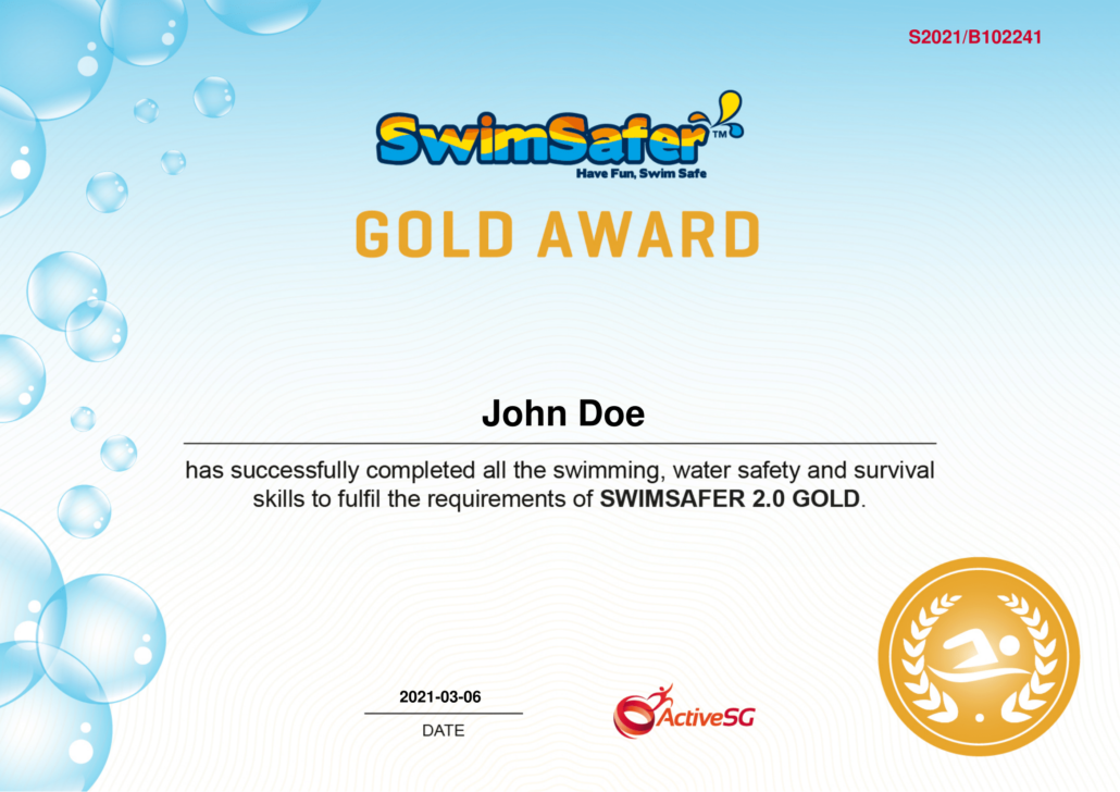 SwimSafer Stage 6 (Gold)
