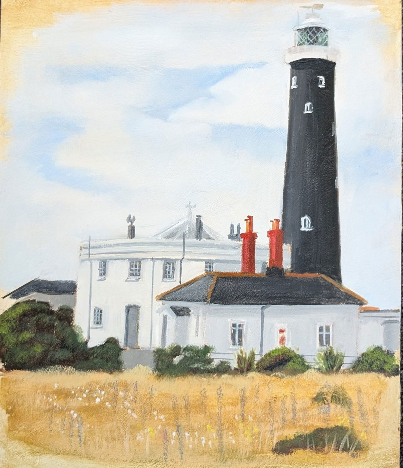 Old lighthouse Dungeness fromeast