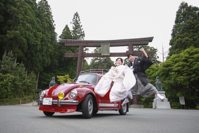 愛車と神社ロケ