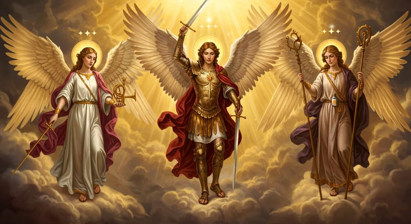 ​Archangels Gabriel, Michael and Raphael