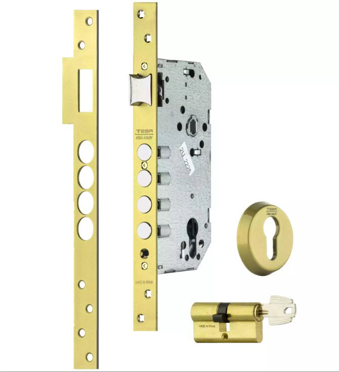 Tesa R100 Lock Fechadura Tesa Embutir C/Escudo e Cilindro T60 R100