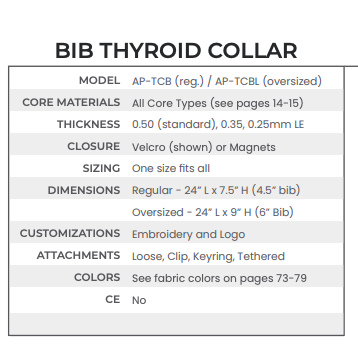 P-SERIES BIB THYROID COLLAR
