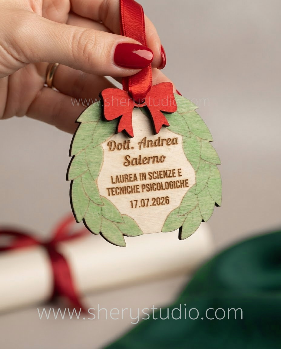CALAMITA LAUREA CON NOME – TAG DECORATIVO PER BOMBONIERE