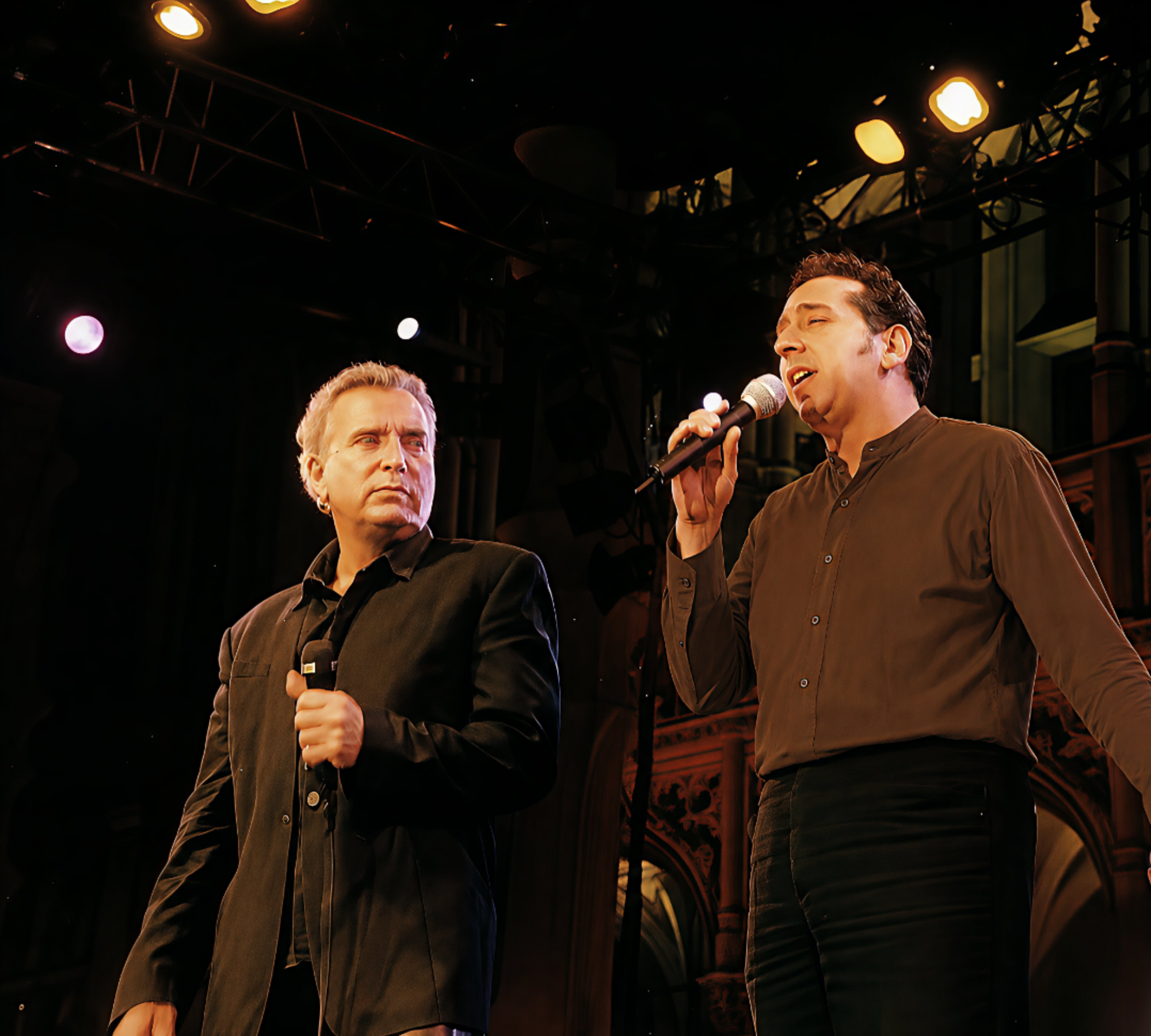 Sur la Grand-Place de Bruxelles, en duo avec Bernard Lavilliers